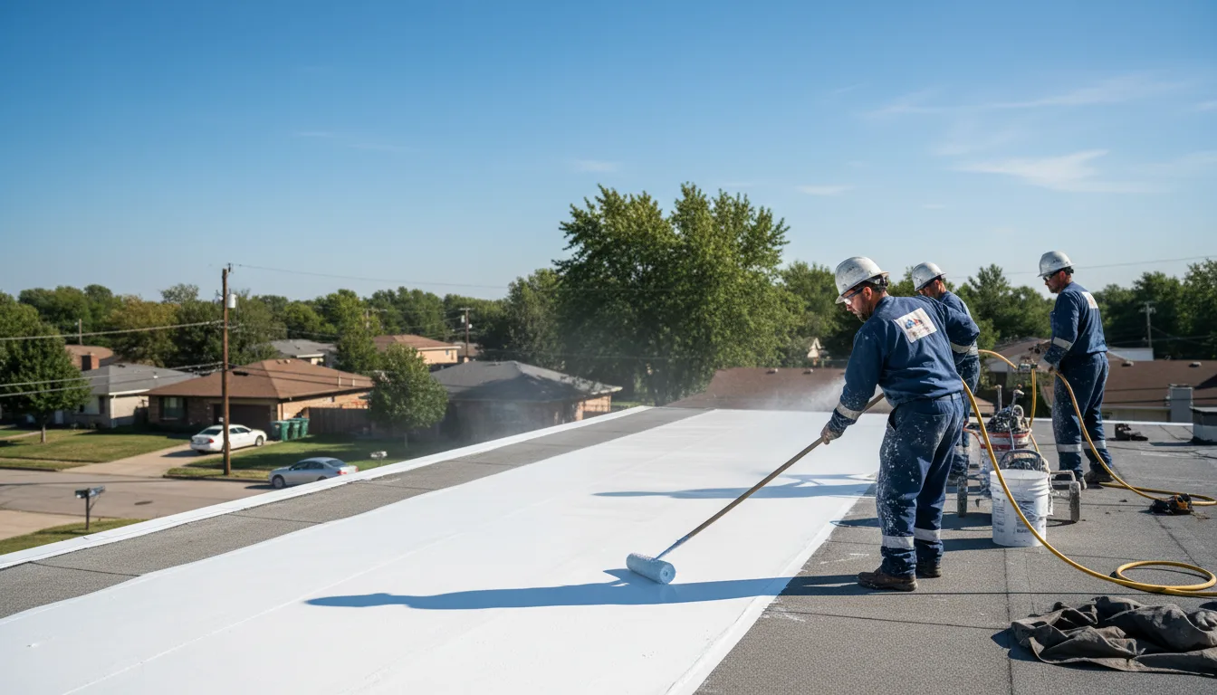 Commercial roof coating in Matherville, IL near me